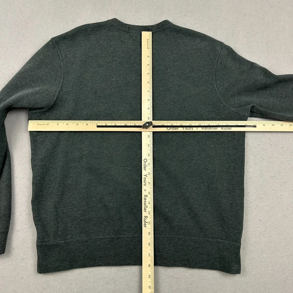 Vintage Polo Ralph Lauren Sweater Men Large Gray Crewneck Pullover Pony Cotton *